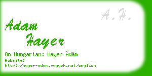 adam hayer business card