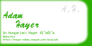 adam hayer business card